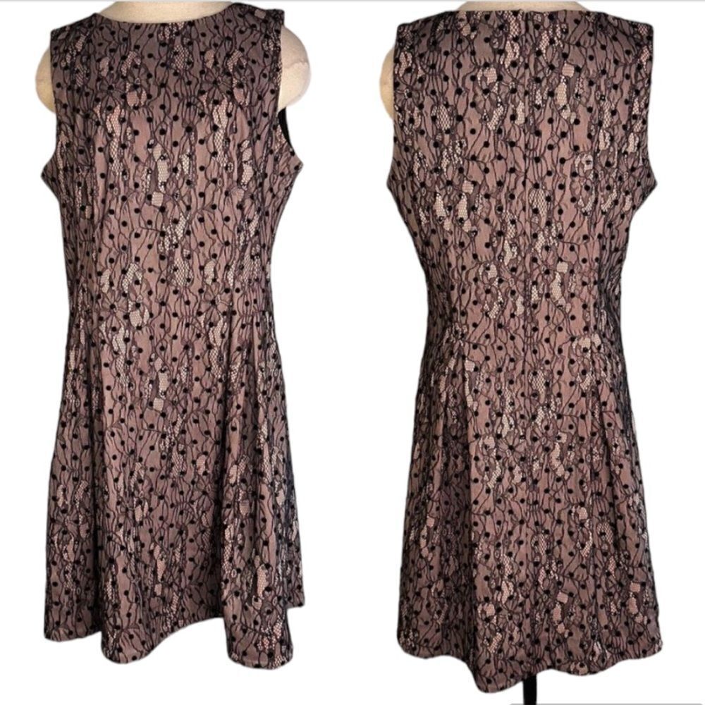 Jason Wu Womens Pink Black Lace Sleeveless Cocktail Mini‎ Dress Elegant Glam